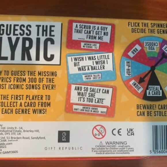 Guess the Lyric game - Picture 3 of 3